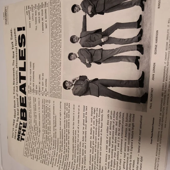 The Beatles Vinyl Record - Black and White - Picture 2 of 2